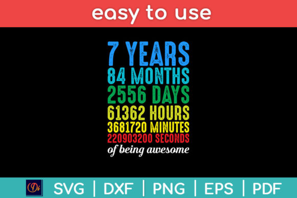 7 Years Old 7th Birthday Vintage Svg Review