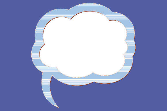 Speech Bubble EPS SVG Retro Frame Baby Review